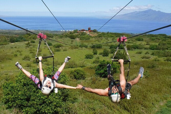 6 Dual-Zipline Mountain Adventure in Maui - Flying above West Maui on six lines