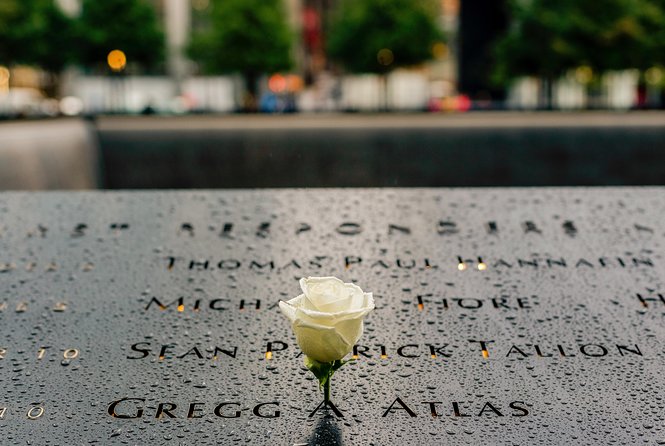 All-Access 9/11: Ground Zero Tour, Memorial and Museum, One World Observatory - Reading the names at Reflecting Absence