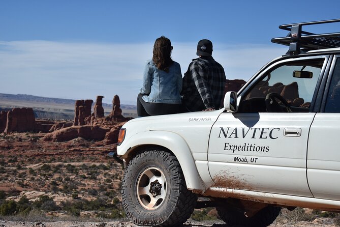 Arches National Park 4x4 Adventure from Moab - Dinosaur tracks on the old cowboy trail