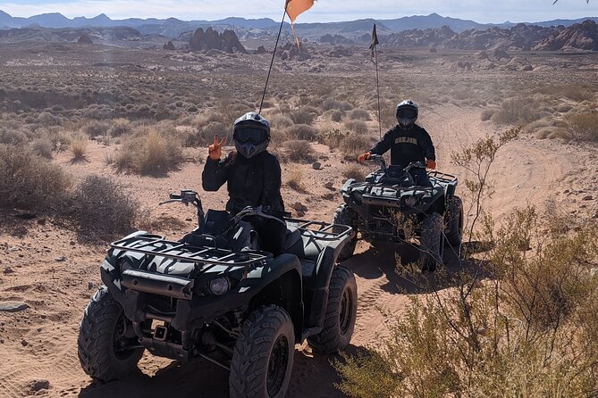 ATV Tour and Dune Buggy Chase Dakar Combo Adventure from Las Vegas - 3.5 hours among Valley of Fire’s red rocks