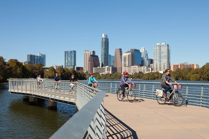 Austin in a Nutshell Bike Tour with a Local Guide - Crossing Congress Avenue Bridge and looking for bats