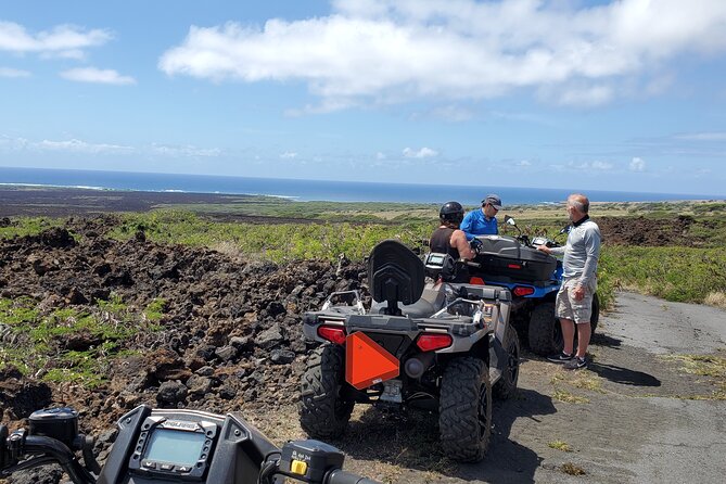 Big Island Southside ATV Tour - Kiawe forest and the shaded Paakea Bay break