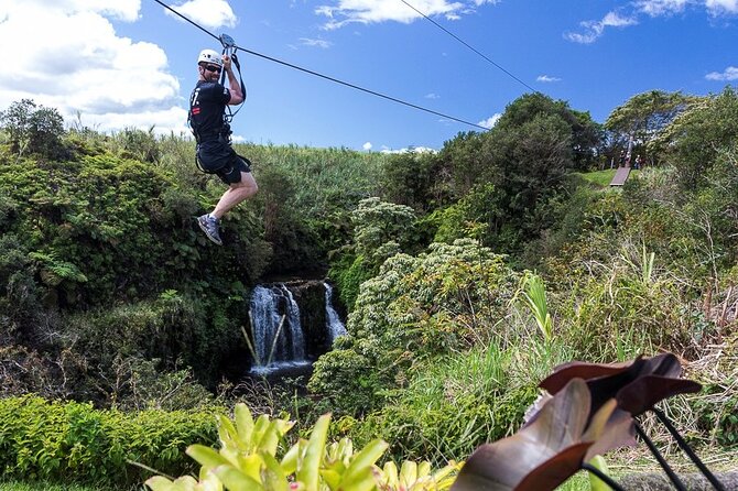 Big Island Zipline Tour Near Akaka Falls (250-ft Waterfall!) - Seven lines from a warm-up to a waterfall crossing