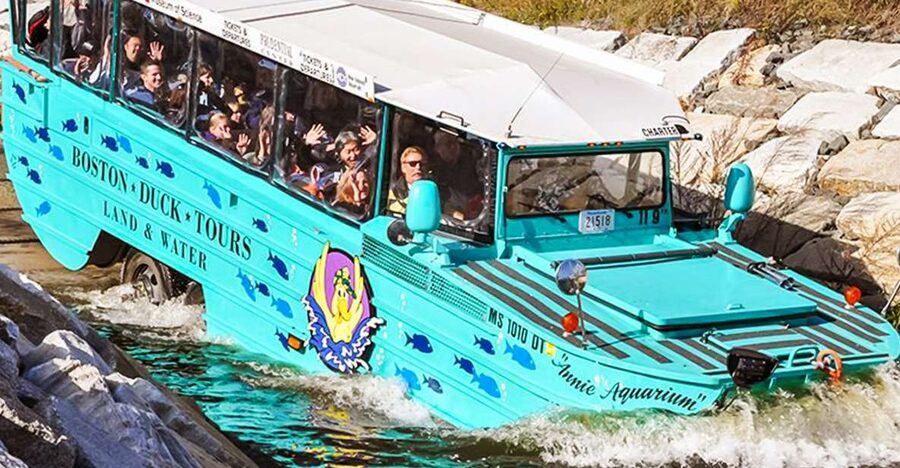 Boston Duck Tour: The Original and World-Famous - The splash into the Charles River
