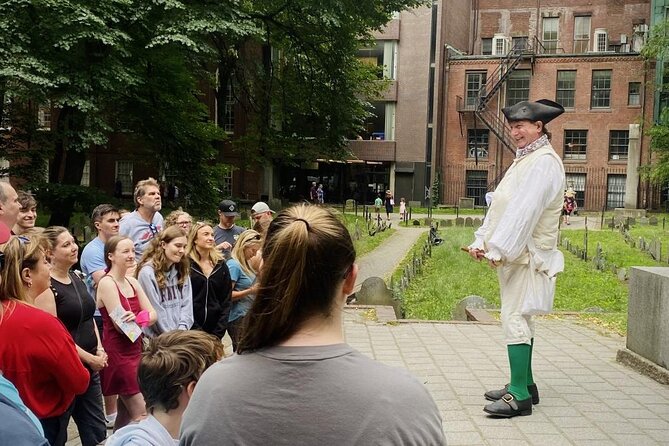 Boston Freedom Trail Walking Tour with Costumed Guide - Old South Meeting House explains the Tea Party