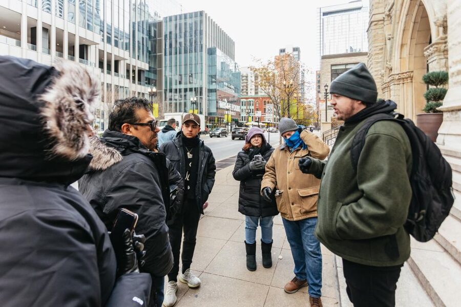 Chicago: Gangsters and Ghosts Guided Walking Tour - Cloud Gate and the Art Institute along the route