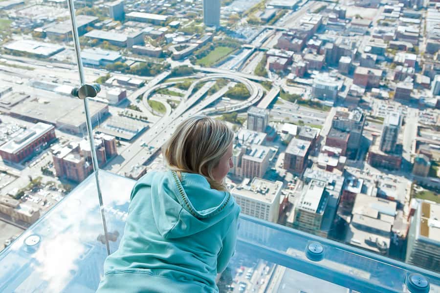 Chicago: Willis Tower Skydeck and The Ledge Ticket - The museum-style route before the elevator