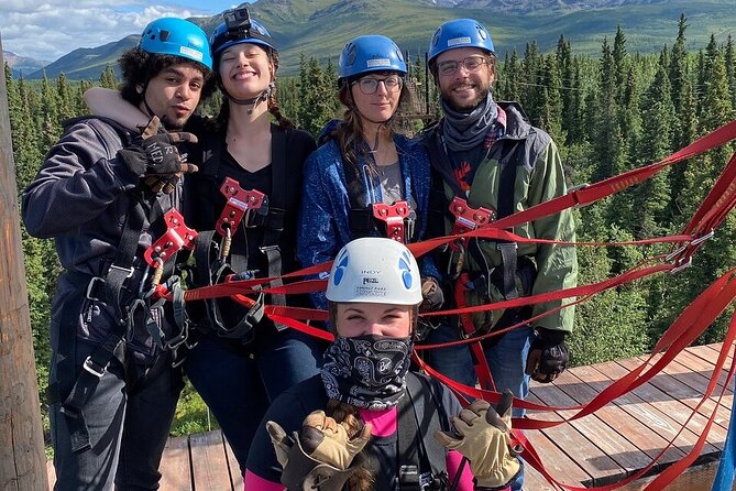Denali Park Zipline Adventure - Getting fitted and learning the system