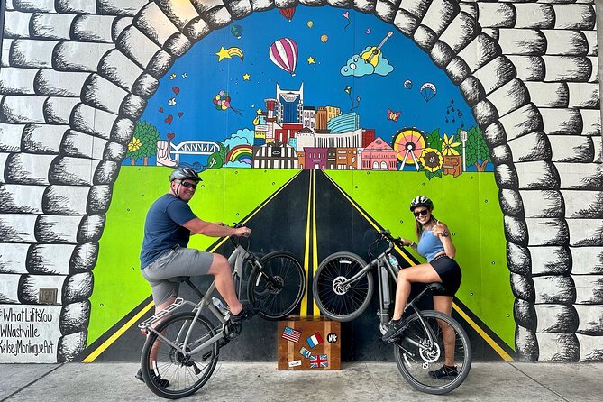 Downtown Nashville's Hidden Gems E-bike Tour - River views from the John Seigenthaler Bridge