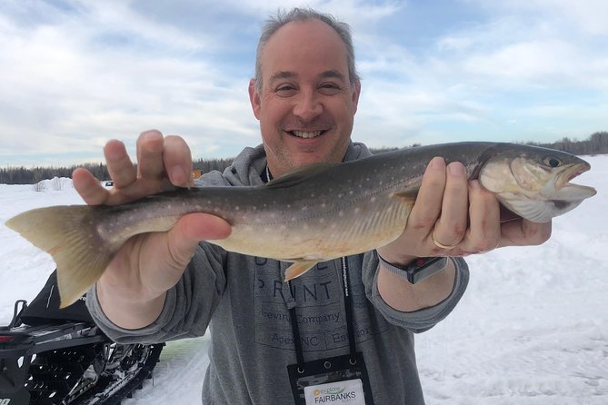 Fairbanks Ice Fishing Expedition in a Heated Cabin with Fish Cookout - A relaxed activity for families and first-timers