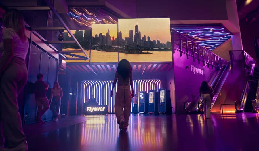 Flyover in Chicago: An Immersive Flying Theatre Experience - The 65-foot screen changes the view
