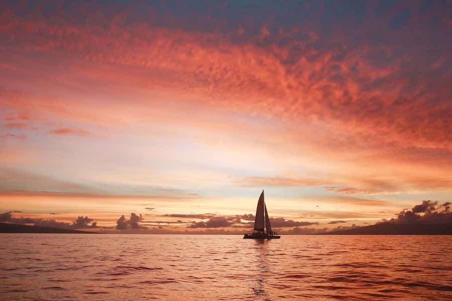 From Ma'alaea: 'Alihilani Sunset Sail Catamaran Tour - Leaving Maalaea Harbor at the right time of day