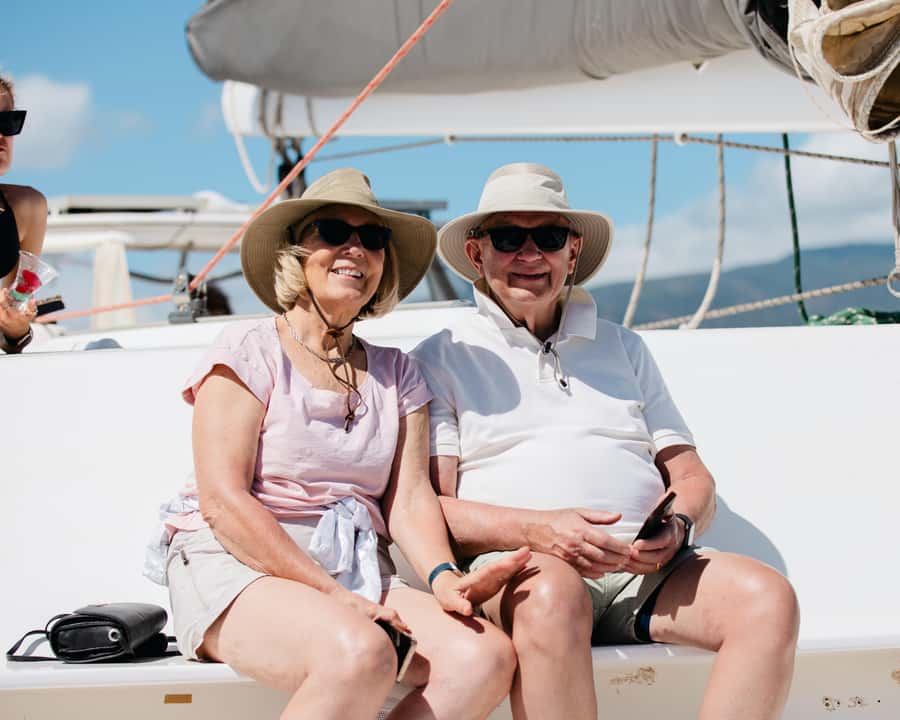 From Ma'alaea: 'Alihilani Sunset Sail Catamaran Tour - Dolphins, seabirds, and winter humpback whales