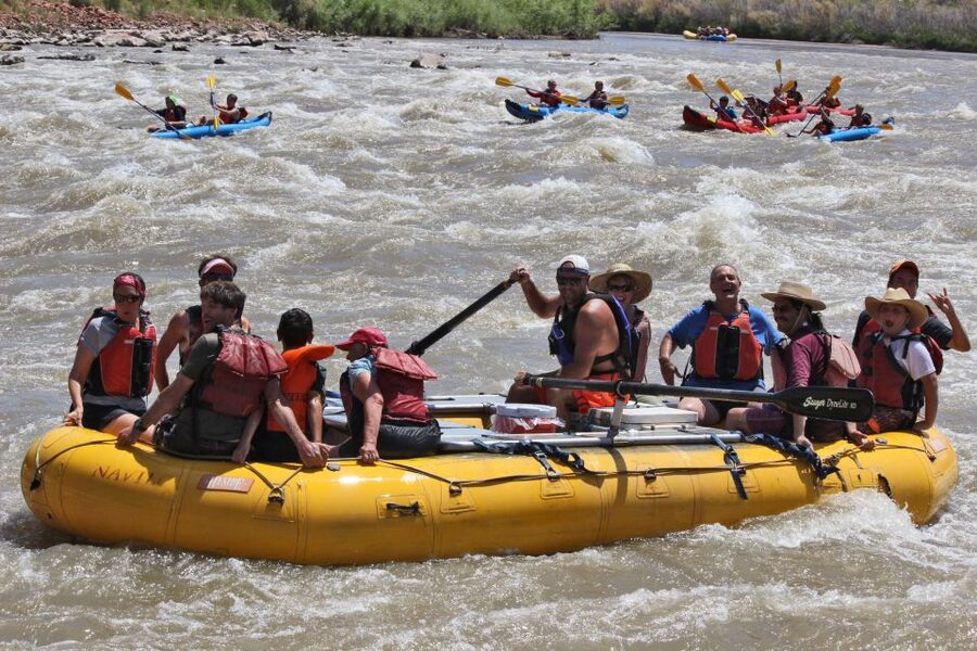 From Moab: Colorado River Guided Rafting Trip - A gentle Colorado River trip beneath Moab’s red rock