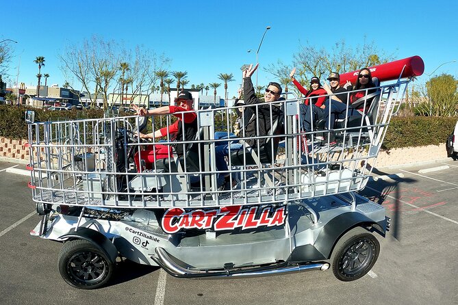 Giant Shopping Cart Limo Ride in Las Vegas - Treasure Island begins the visual tour