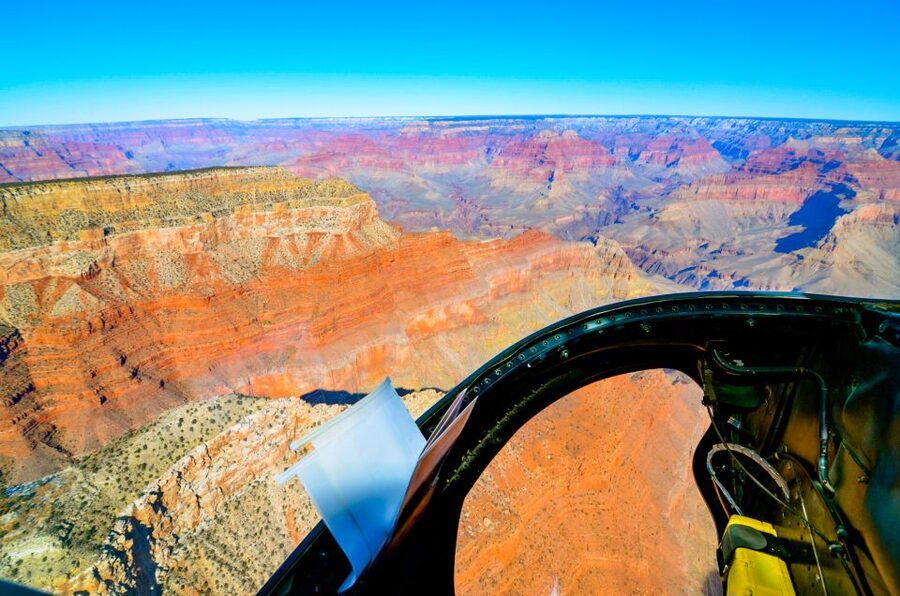 Grand Canyon Village: Helicopter Tour & Hummer Tour Options - Seeing the Grand Canyon from a six-seat helicopter