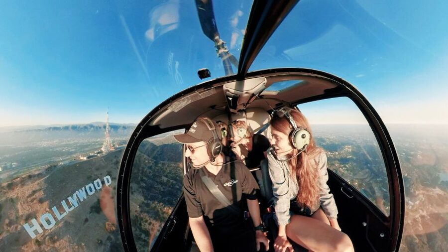 Hollywood & Beverly Hills Celebrity Helicopter Tour - Hollywood, the Walk of Fame, and the Bowl