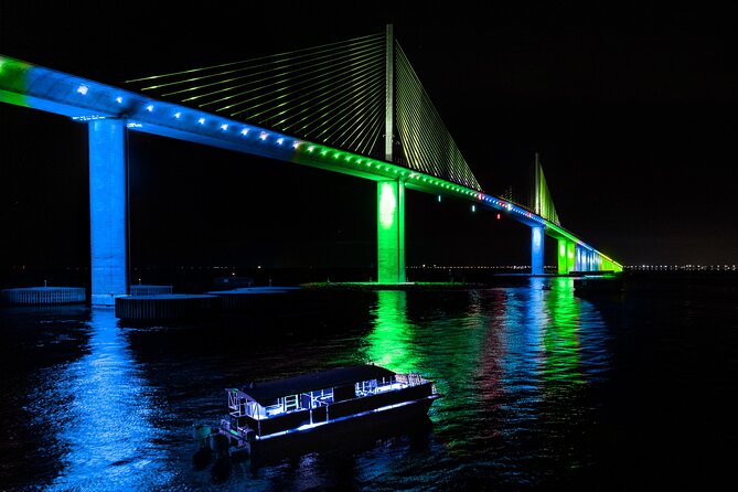 Island Sunset and Skyway Light Show - 3hr Boat Cruise in St. Pete - Dolphins, bridges, and changing views