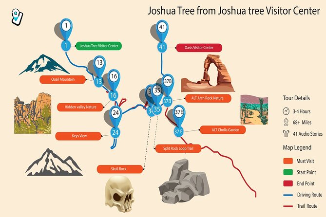 Joshua Tree National Park Self-Guided Driving Audio Tour - Skull Rock and Sky’s the Limit
