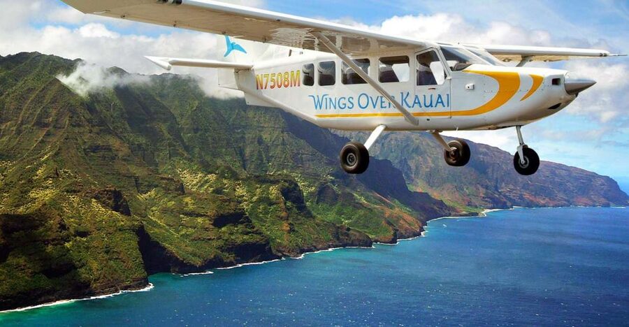Kauai: Air Tour of Na Pali Coast, Entire Island of Kauai - Hanalei Bay, Hanalei Valley, and the northern ridges