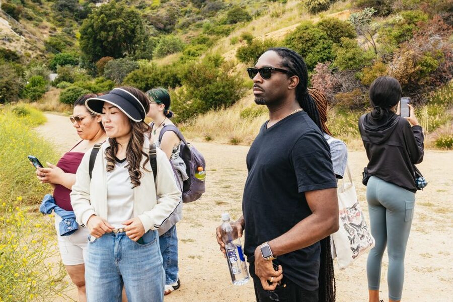 LA: Hollywood Sign Tour with Comedians, Dogs, & Epic Photos - Meeting beside Smokey the Bear