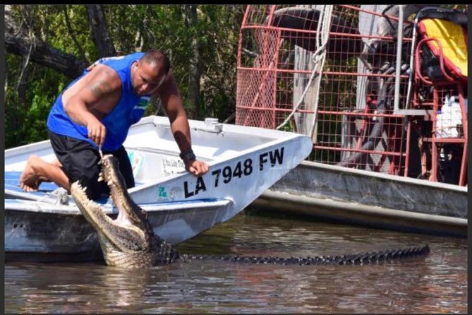 Large Airboat Swamp Tour with Transportation from New Orleans - The sound, speed, and feel of an airboat