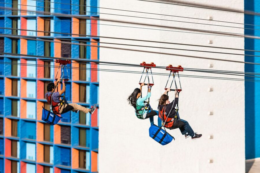 Las Vegas: FLY LINQ Zipline Ticket - The view from 114 feet above the promenade