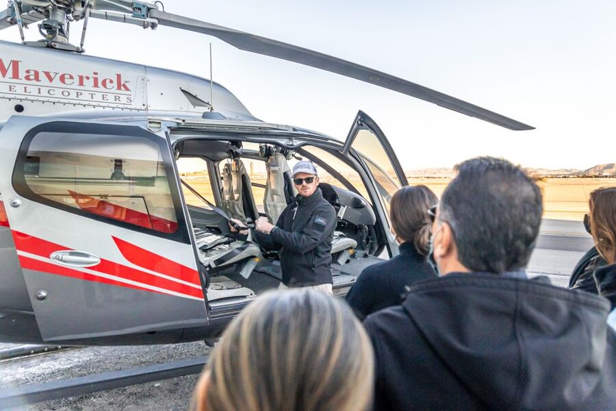 Las Vegas: Helicopter Night Flight over the Strip - The Red Rock Canyon sunset upgrade