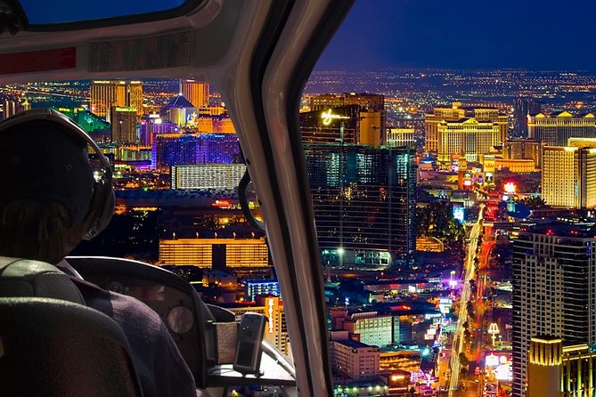 Las Vegas Helicopter Night Strip Flight Tour with Optional Dinner - Seeing Las Vegas from a helicopter at night