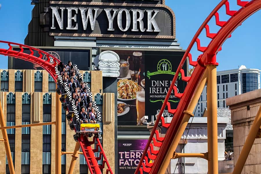 Las Vegas: New York-New York Hotel Big Apple Coaster Ride - A short ride with a strong jolt