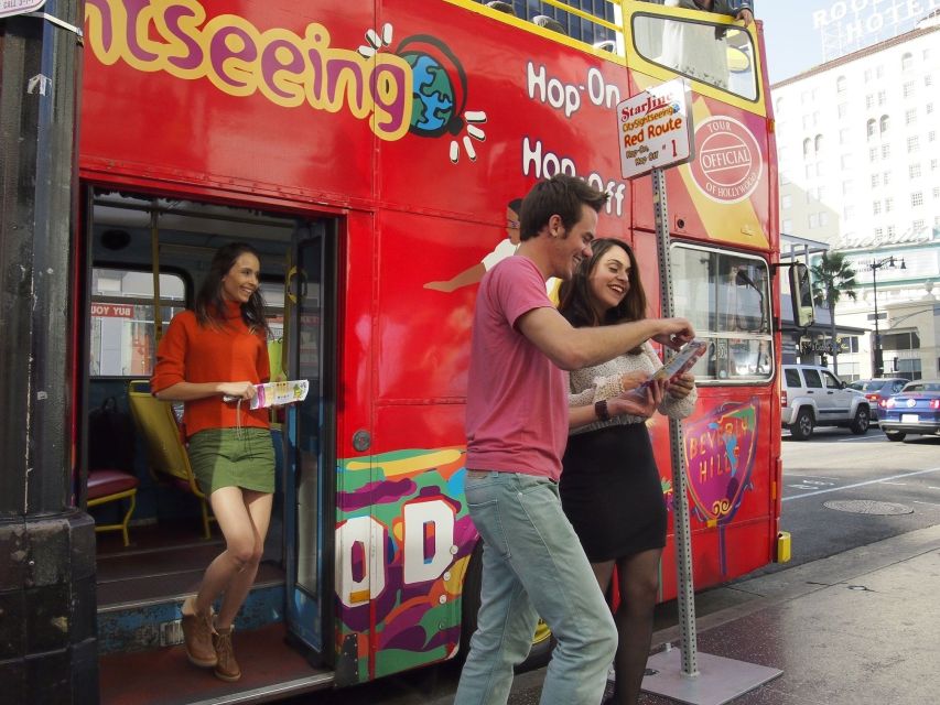 Los Angeles: Hop-On Hop-Off Bus Tour with Audio Guide - Hollywood Red Route: movie landmarks and celebrity addresses