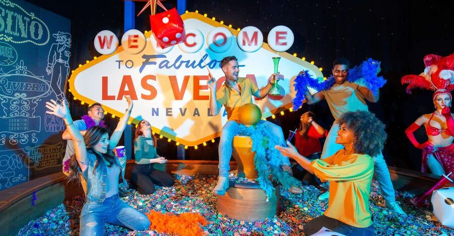 Madame Tussauds Wax Museum Las Vegas - Miley’s wrecking ball and Beyoncé’s spotlight