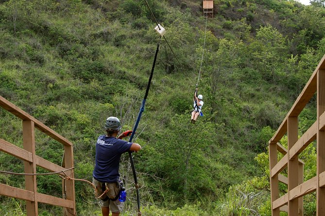 Maui 8 line Zipline Adventure: Soar above valleys & Island views - The first overlook: Kahoolawe to Molokai