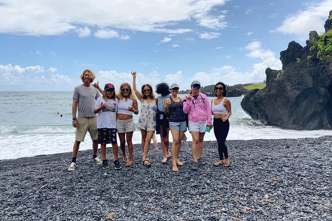 Maui: Road to Hana Adventure with Farm to Table Lunch - Wai‘anapanapa delivers the black sand beach