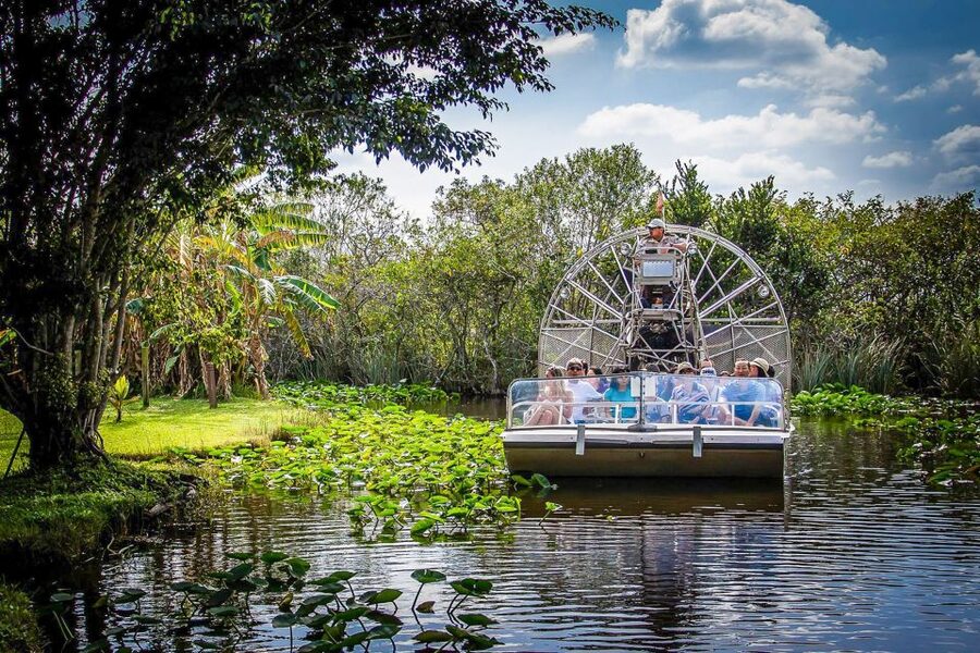 Miami: Everglades Safari Park Airboat Tour - Riding into the Everglades from Miami