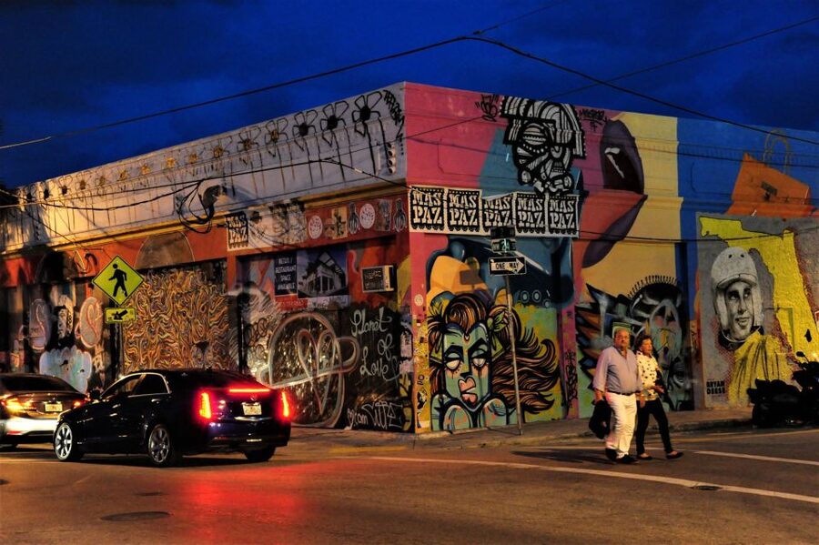 Miami: Open-top Bus Sightseeing Night Tour with Live Guide - The Rickenbacker Causeway and the skyline view