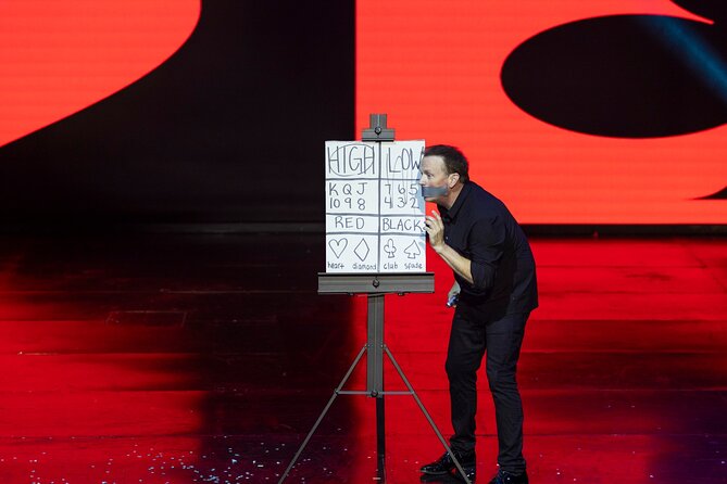 Nathan Burton Comedy Magic - Choosing between four seat levels