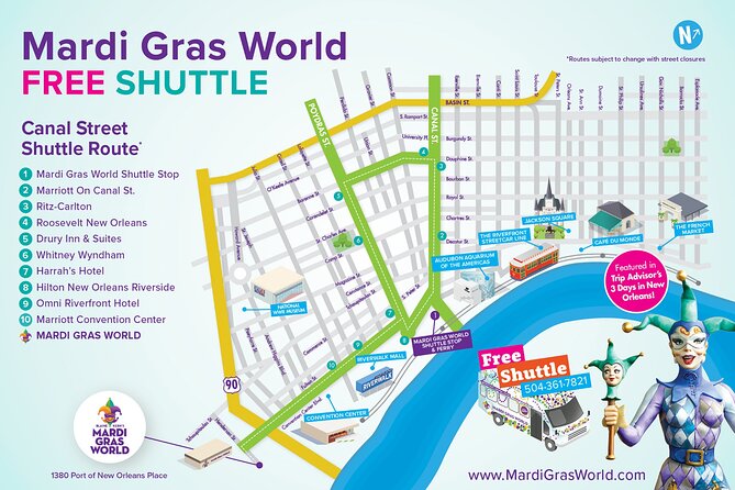 New Orleans Mardi Gras World Behind-the-Scenes Tour - Costumes, photos, and King Cake