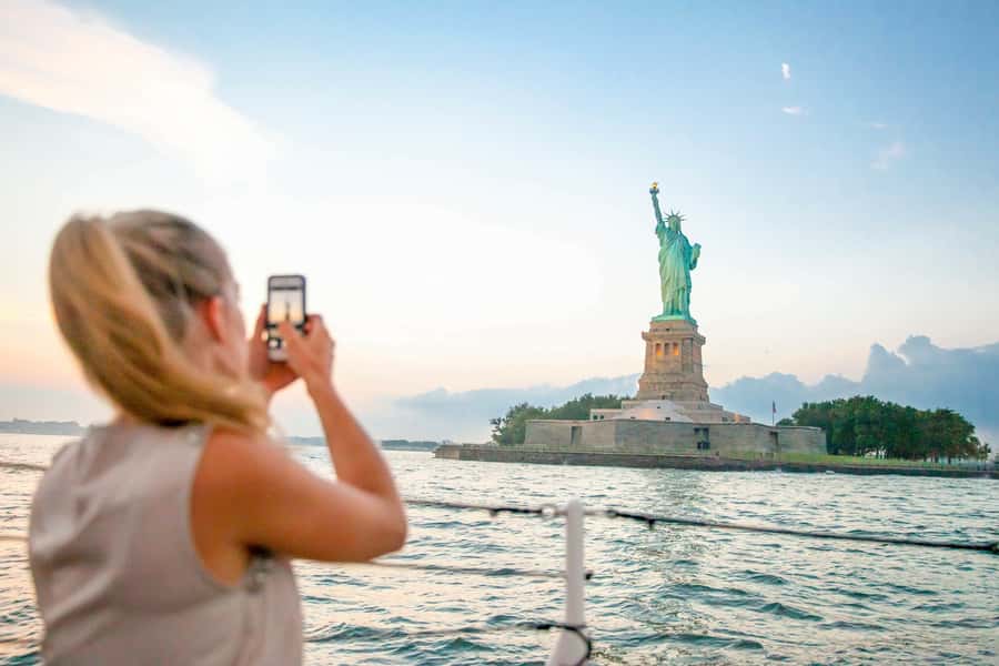New York City: Statue of Liberty & Ellis Island with Ferry - Liberty Island: seeing the statue from ground level