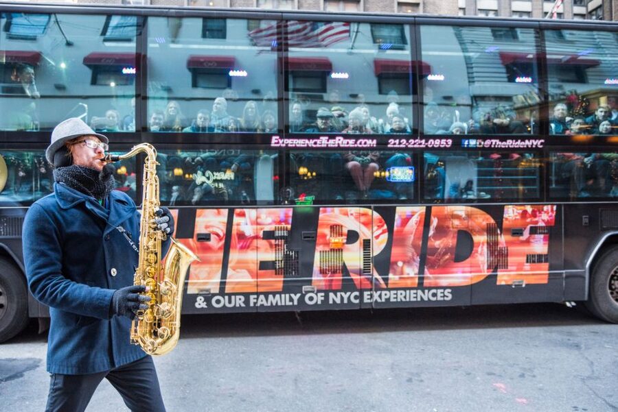 New York City: The Ride Interactive Bus Tour - Taking your seat inside the mobile theater