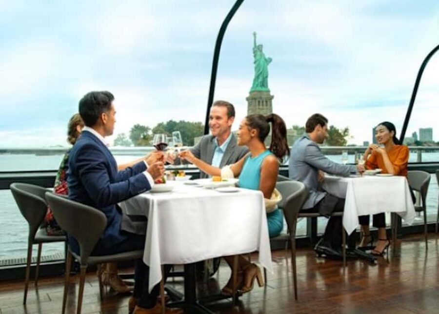 NYC: City Cruises Luxury Brunch, Lunch or Dinner Cruise - The all-glass dining room changes the sightseeing