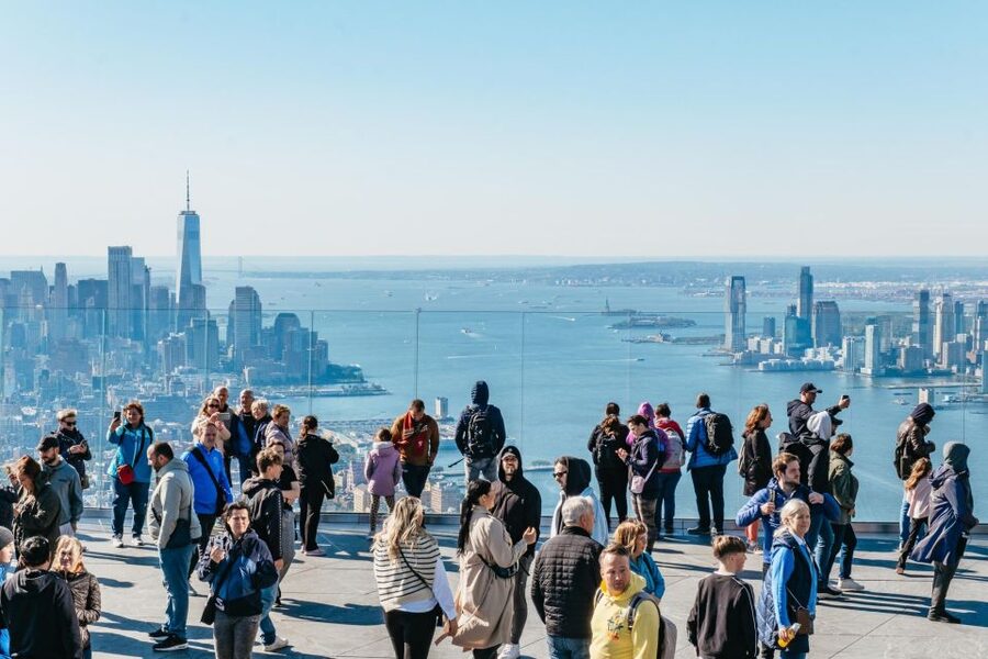 NYC: Edge Observation Deck Admission Ticket - The Outdoor Sky Deck and angled glass walls
