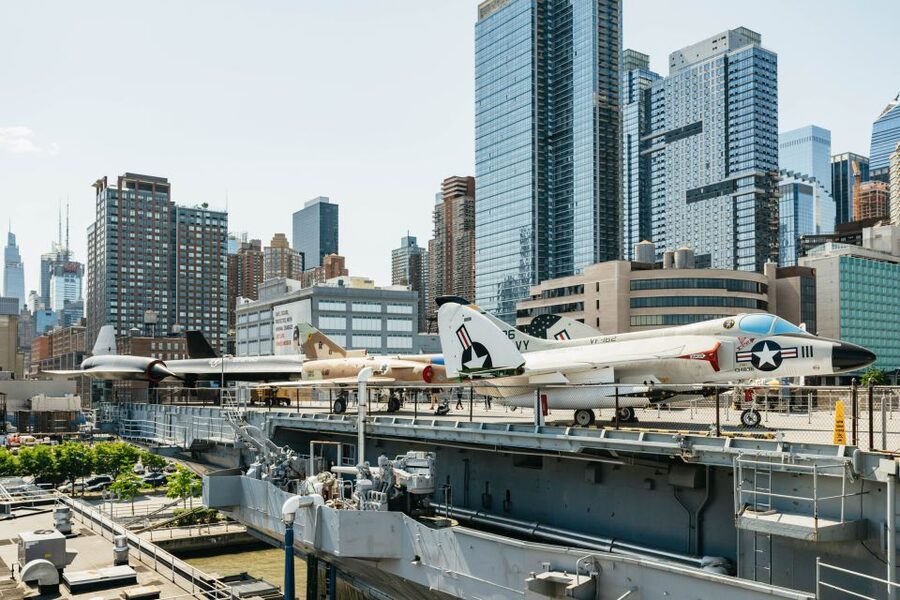 NYC: Intrepid Museum Entry Ticket - Walking across the flight deck