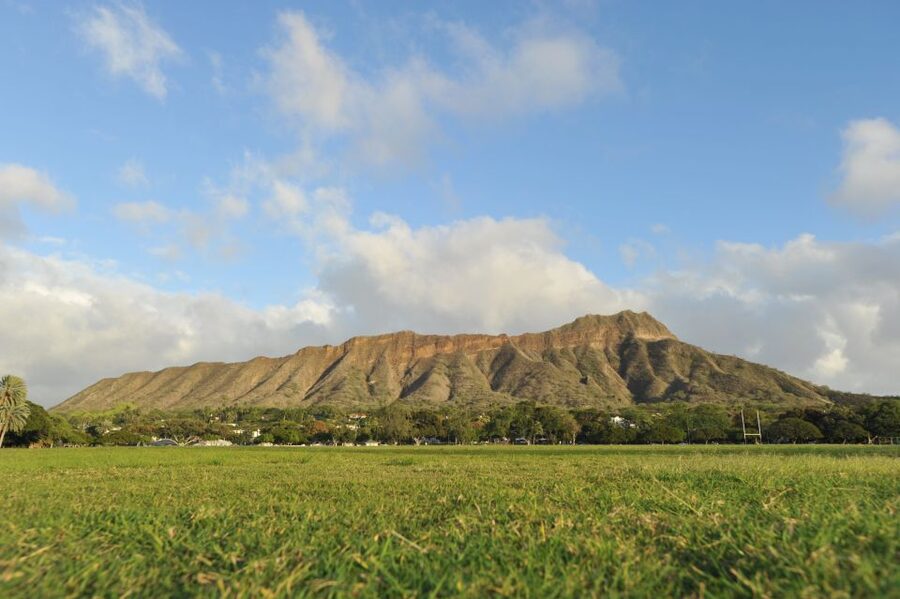 Oahu: Diamond Head Hike with Roundtrip Transportation - The summit view over Waikiki and the Pacific