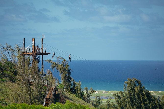 Oahu's North Shore: 8-Line Zipline Adventure - North Shore views near Banzai Pipeline