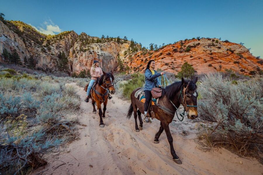Orderville: East Zion Park White Mountain Horseback Tour - Riding the rocky East Zion trail