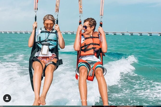 Parasailing Adventure in South Padre Island - The toe dip adds a playful twist