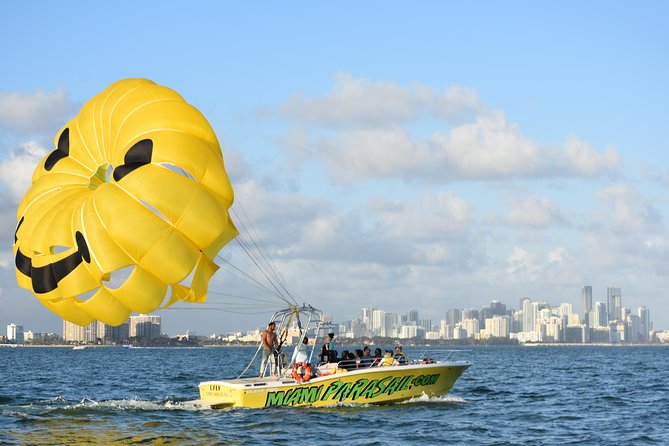Parasailing with Miami Watersports - The Miami view is the real payoff