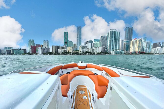 Private Captained Boat Tour in Miami for up to 12 passengers - Brickell, Bayside Marketplace, and the Miami skyline