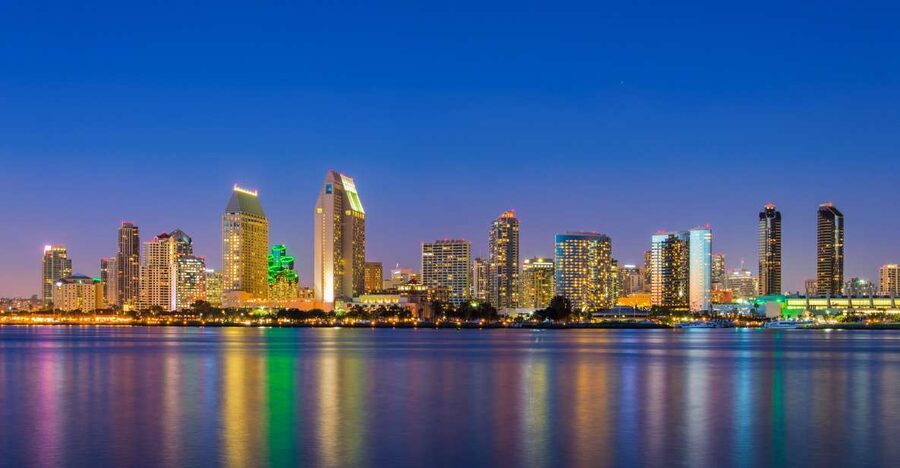 San Diego: City Lights Night Trolley Tour - A bright start in Seaport Village